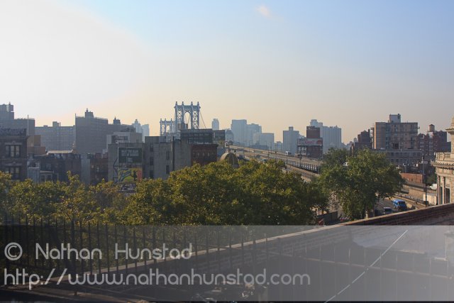 The view of the Manhattan Bridge from our hotel